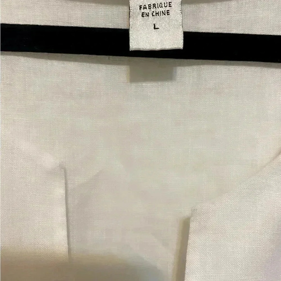 DVF cream lightweight  fabric drawstring vintage coverup/dress L - Picture 3 of 4